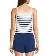 Copper Key Square Neck Striped Lounge Tank