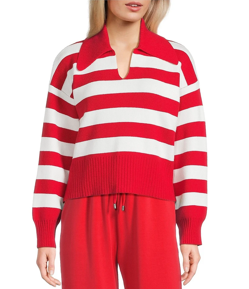 Copper Key Stripe Collared Sweater