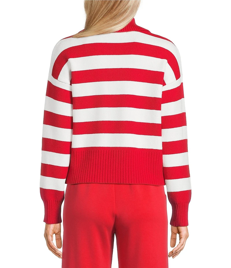 Copper Key Stripe Collared Sweater