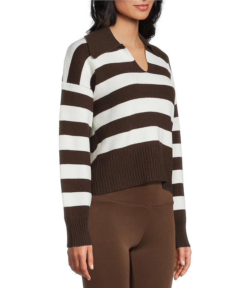 Copper Key Stripe Collared Sweater