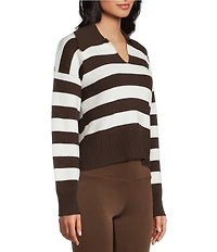 Copper Key Stripe Collared Sweater
