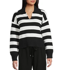 Copper Key Stripe Collared Sweater
