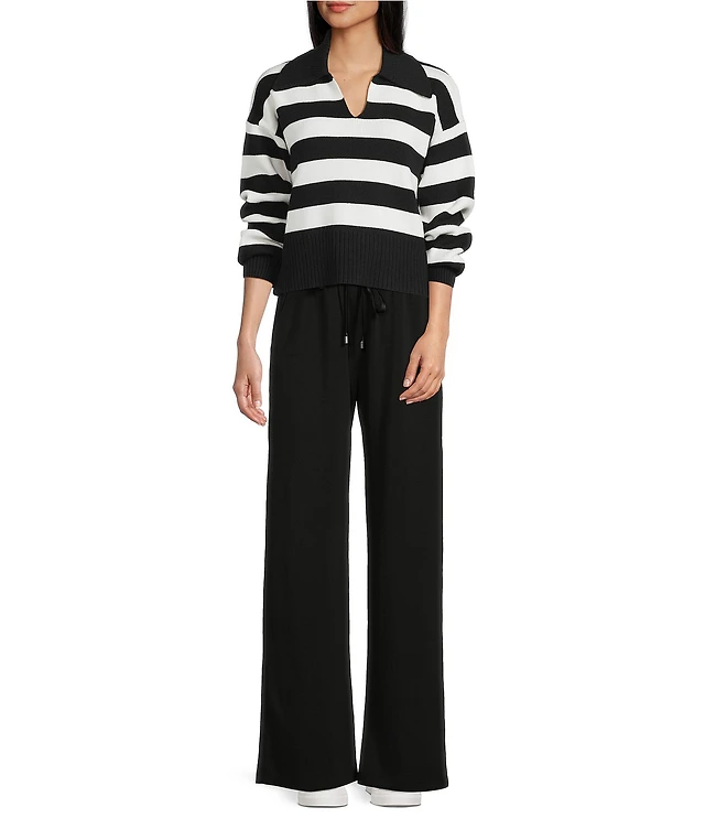 Copper Key Stripe Collared Sweater