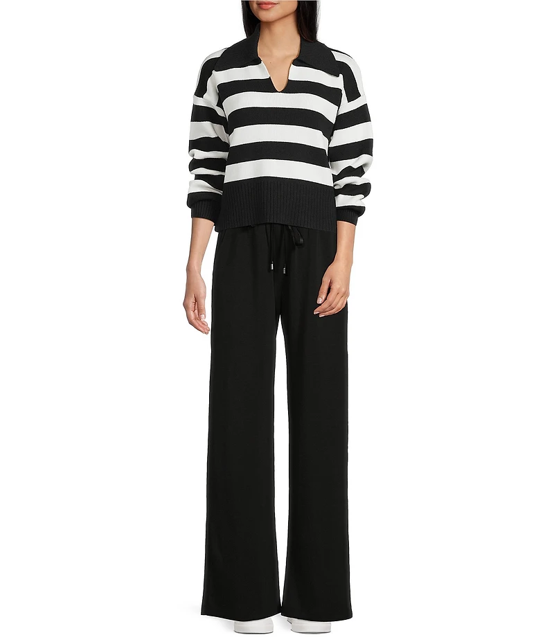 Copper Key Stripe Collared Sweater