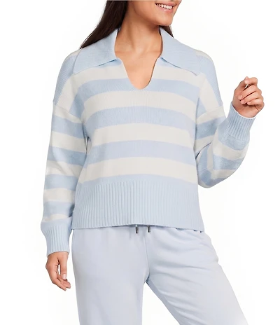 Copper Key Stripe Collared Sweater