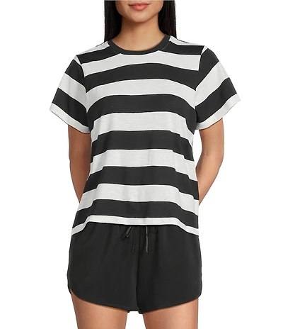 Copper Key Stripe Short Sleeve Boxy T-Shirt