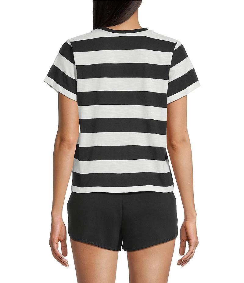 Copper Key Stripe Short Sleeve Boxy T-Shirt