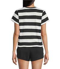 Copper Key Stripe Short Sleeve Boxy T-Shirt