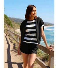 Copper Key Stripe Short Sleeve Boxy T-Shirt