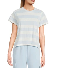 Copper Key Stripe Short Sleeve Boxy T-Shirt