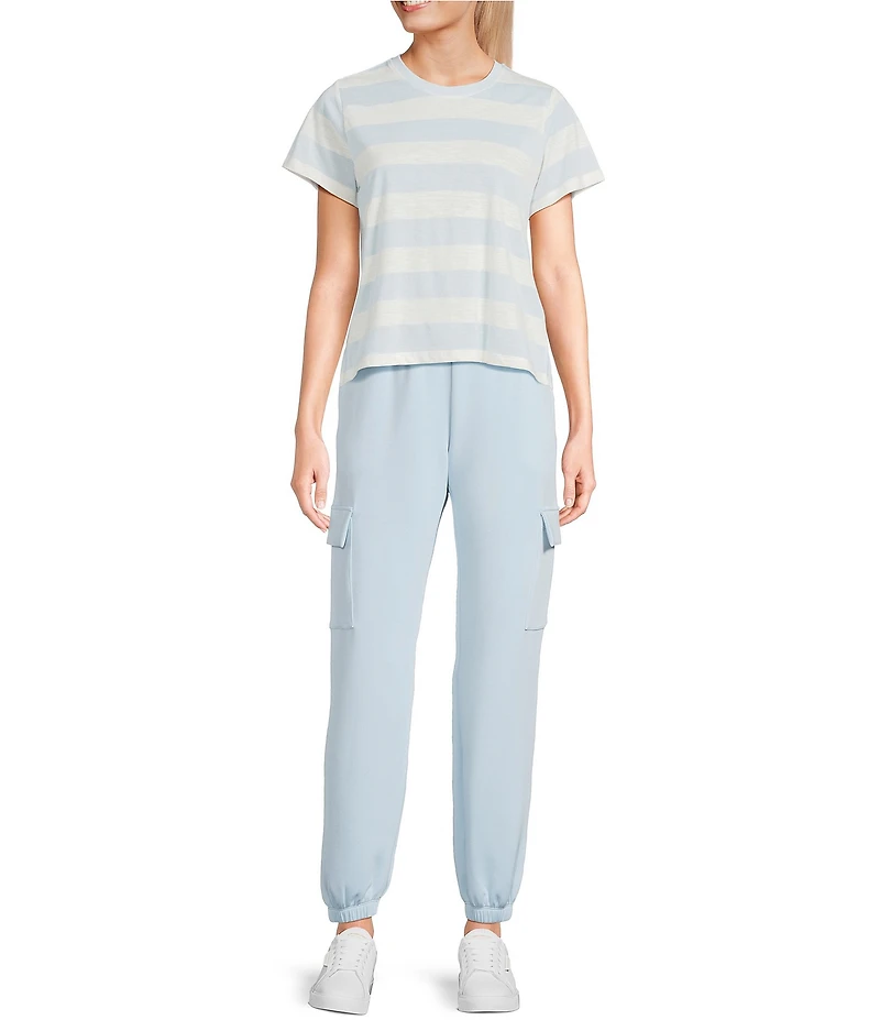 Copper Key Stripe Short Sleeve Boxy T-Shirt