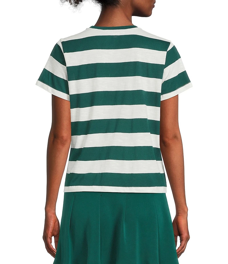 Copper Key Stripe Short Sleeve Boxy T-Shirt