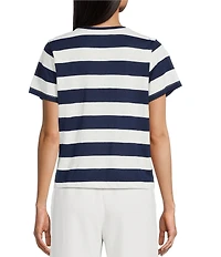 Copper Key Stripe Short Sleeve Boxy T-Shirt