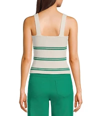 Copper Key Stripe Twist Knit Tank Top