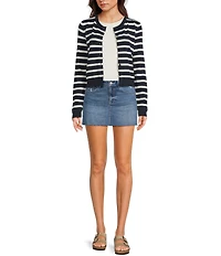 Copper Key Striped Classic Cardigan Sweater