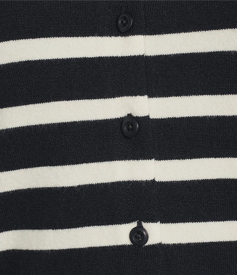 Copper Key Striped Classic Cardigan Sweater