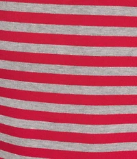 Copper Key Striped Curved Hem Brushed T-Shirt