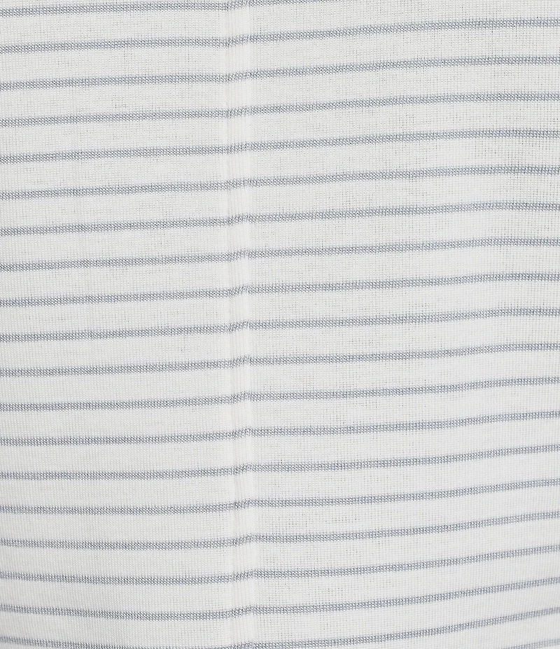 Copper Key Striped Curved Hem Brushed T-Shirt
