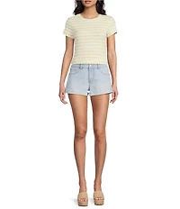 Copper Key Taylor Cuffed Denim Shorts