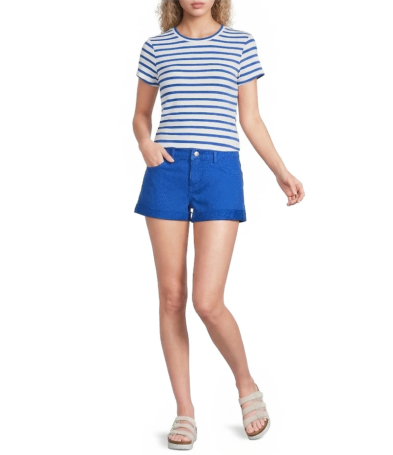 Copper Key Taylor Cuffed Americana Denim Shorts