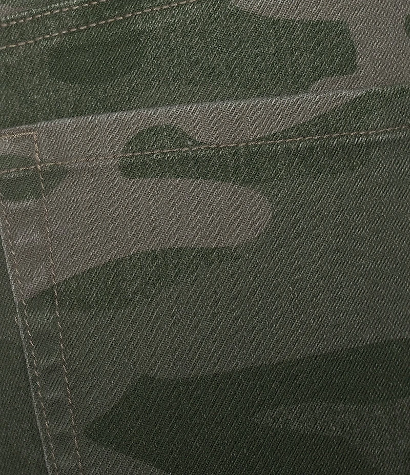 Copper Key Tie Waist Printed Denim Pants