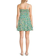 Copper Key Tiered Mini Dress