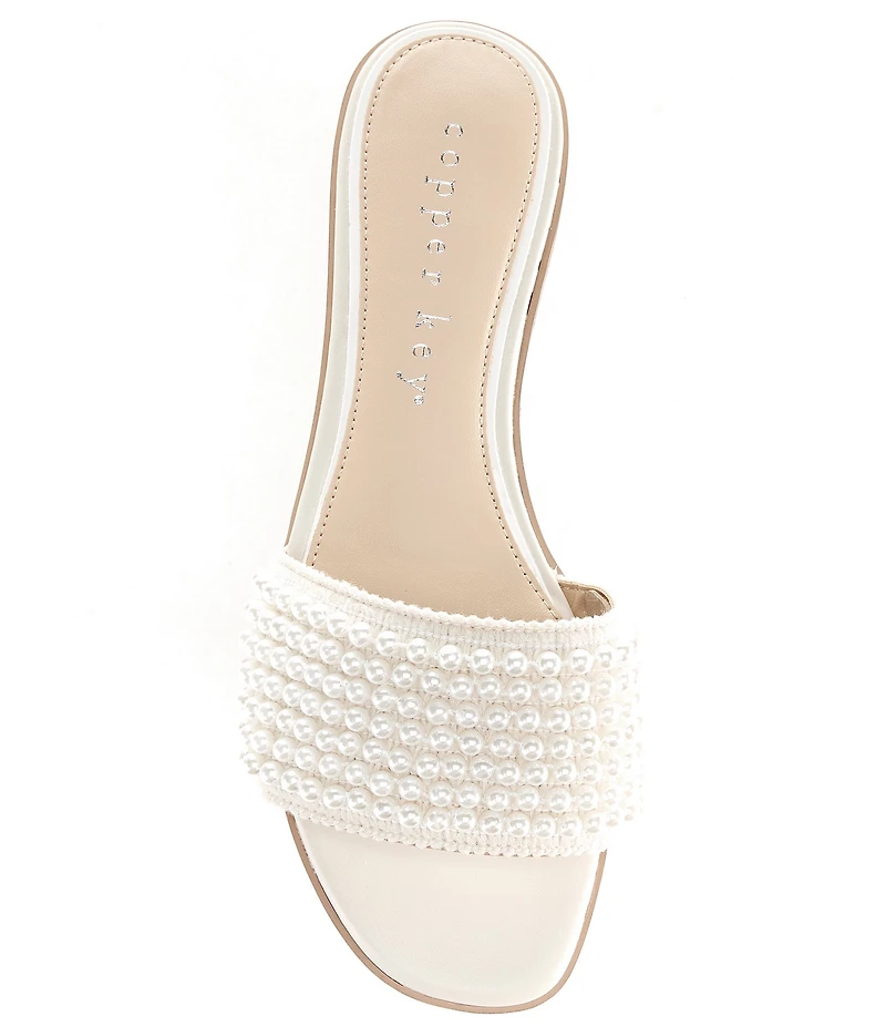 Copper Key Torrey Pearl Detail Slide Sandals