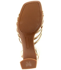 Copper Key Virgo Metallic Leather Strappy Bow Dress Sandals