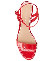 Copper Key Waltz Patent Ankle Strap Sandals