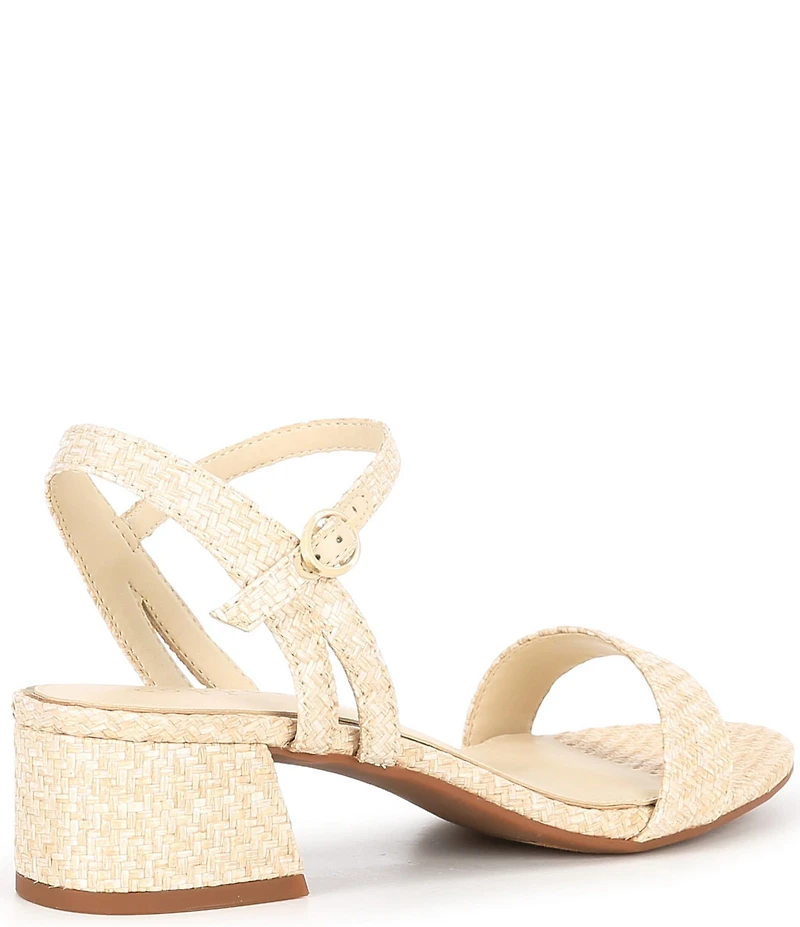 Copper Key Waltz Raffia Block Heel Dress Sandals