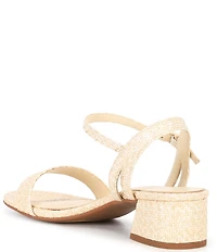 Copper Key Waltz Raffia Block Heel Dress Sandals