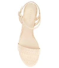 Copper Key Waltz Raffia Block Heel Dress Sandals