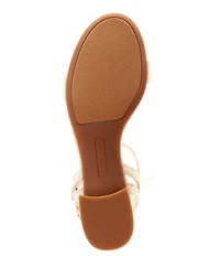Copper Key Waltz Raffia Block Heel Dress Sandals