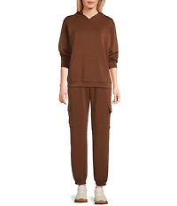 Copper Key Washed Scuba Knit Coordinating Hoodie