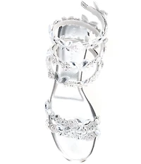 Copper Key Whimsy Metallic Ornamented Ankle Wrap Dress Sandals