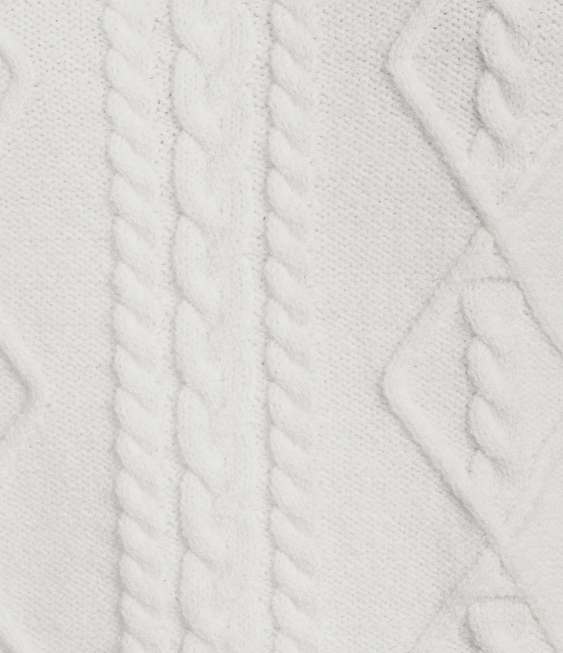 Copper Key Whipstitch Cable Knit Sweater