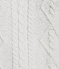 Copper Key Whipstitch Cable Knit Sweater