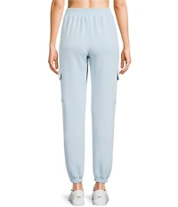 Copper Key Wide Leg Drawstring Coordinating Cargo Joggers