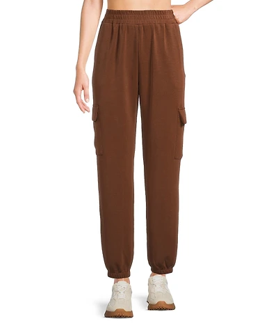 Copper Key Wide Leg Drawstring Coordinating Cargo Joggers