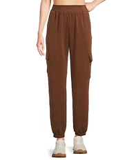 Copper Key Wide Leg Drawstring Coordinating Cargo Joggers