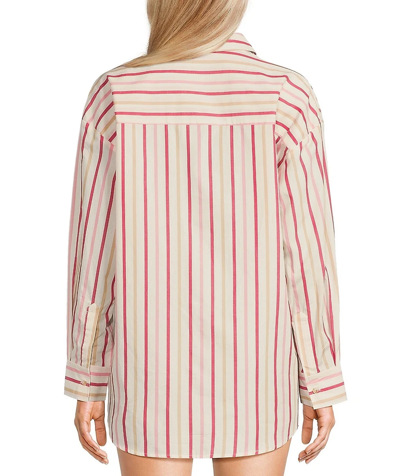 Copper Key Coordinating Woven Multi Stripe Shirt