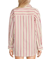 Copper Key Coordinating Woven Multi Stripe Shirt