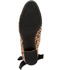 Copper Key Yule Suede Leopard Print Bow Booties
