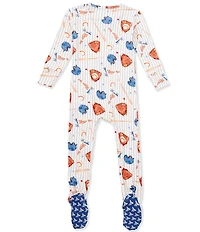 Copper Pearl Baby Boys Long Sleeve All-Star Zip-up Footie Pajama