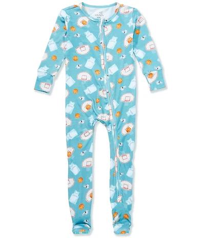 Copper Pearl Baby Boys Long Sleeve Slam Dunk Zip-up Footie Pajama