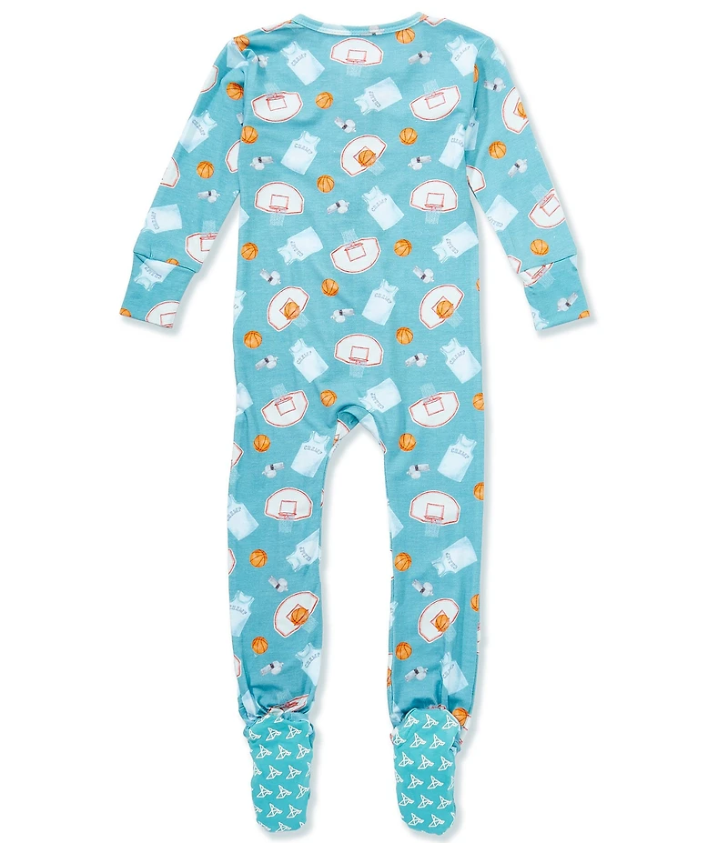 Copper Pearl Baby Boys Long Sleeve Slam Dunk Zip-up Footie Pajama