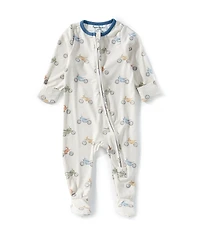 Copper Pearl Baby Boys Ryder Long Sleeve Zip Front Footie