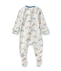 Copper Pearl Baby Boys Ryder Long Sleeve Zip Front Footie