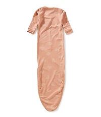 Copper Pearl Baby Boys Cooper Car Print Long-Sleeve Knotted Gown