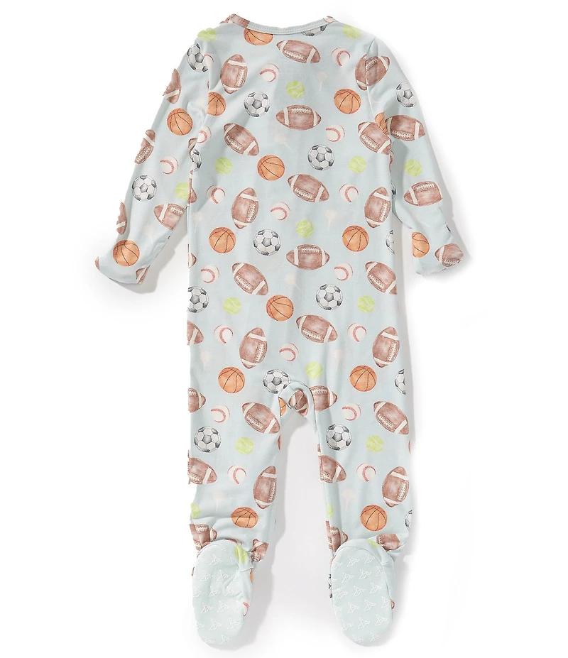 Copper Pearl Baby Boys Sport Medley Long Sleeve Zip-up Footie Pajamas